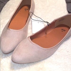 Suede ballerina flats